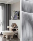Gris / 100 x 220 / Plis Flamands (agrafes flamandes)