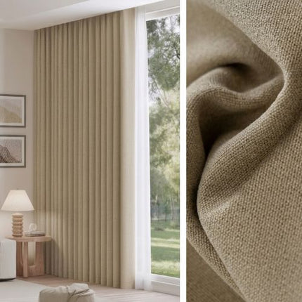 Rideau Occultant Beige Doré