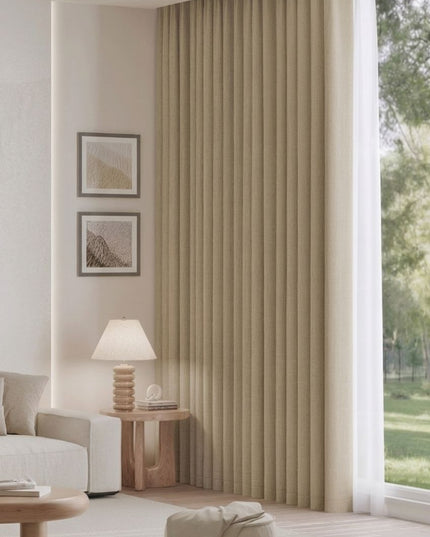 Rideau Occultant Beige Doré