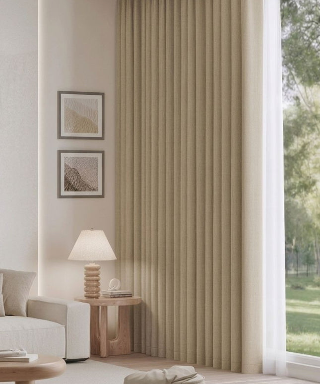 Rideau Occultant Beige Doré