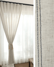 Beige à rayure / 150 x 250 / Œillets