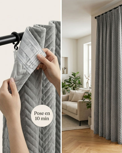 Rideau Anti-Bruit 30 dB - Gris