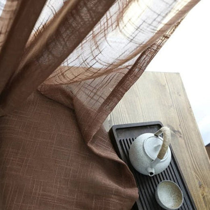 Rideau Lin - Voilage Marron