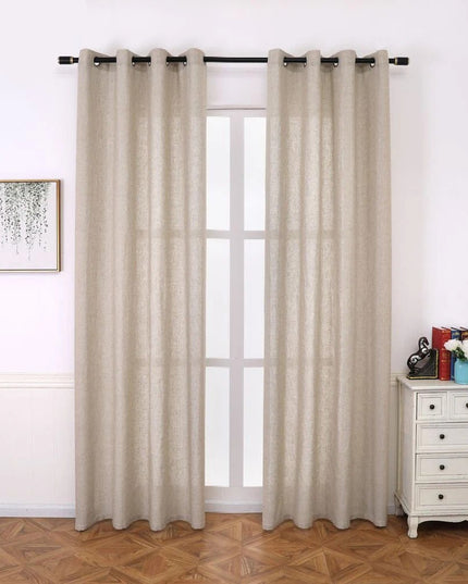 Rideau Voilage - Semi-Transparent Beige