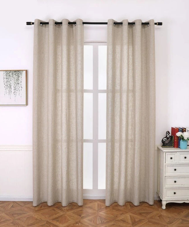 Rideau Voilage - Semi-Transparent Beige