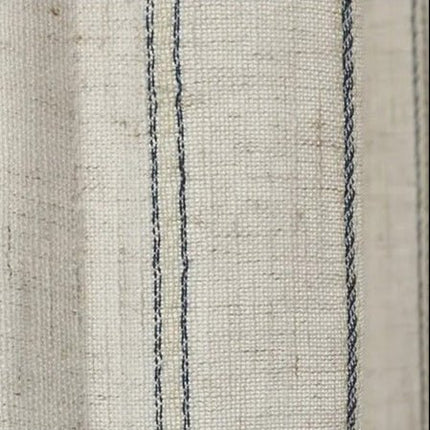 Rideau Lin - Voilage Rayures Bleu