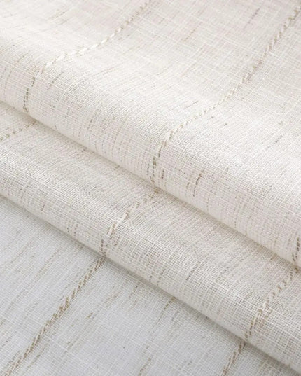 Rideau Voilage - Blanc Et Beige