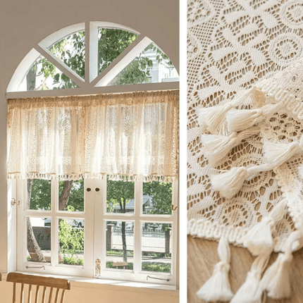 Rideau Beige Macramé