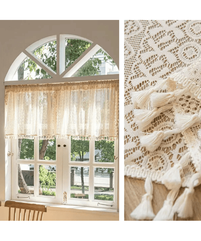 Rideau Beige Macramé