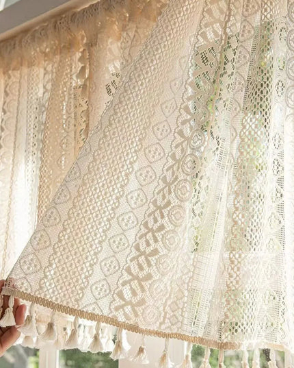 Rideau Beige Macramé