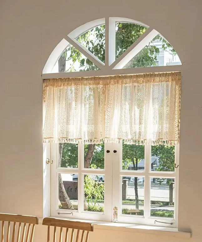 Rideau Beige Macramé