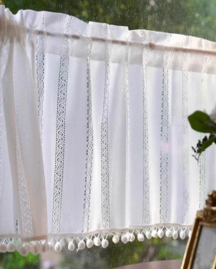 Rideau Brise Bise Macramé Cuisine Ecru