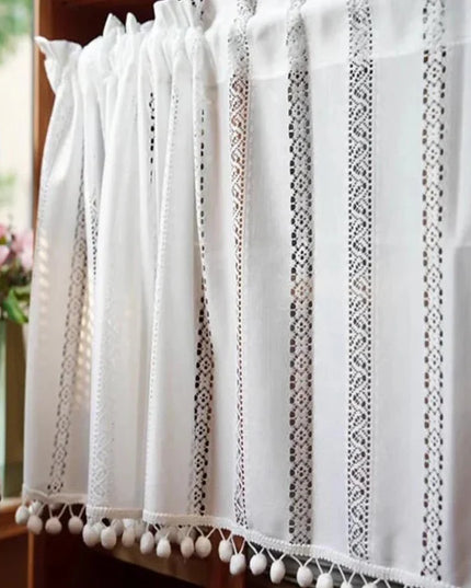 Rideau Brise Bise Macramé Cuisine Ecru