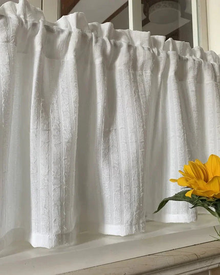 Rideau Court Coton Blanc