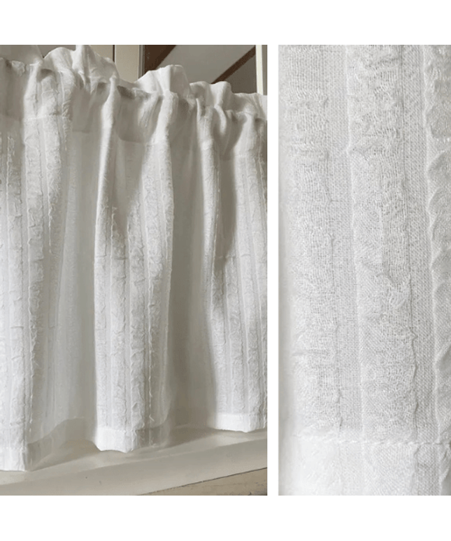 Rideau Court Coton Blanc