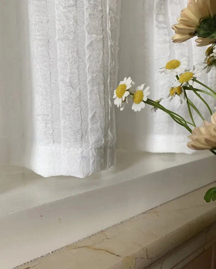 Rideau Court Coton Blanc