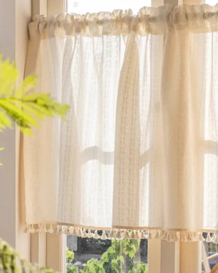 Rideau Lin - Voilage Beige Cuisine