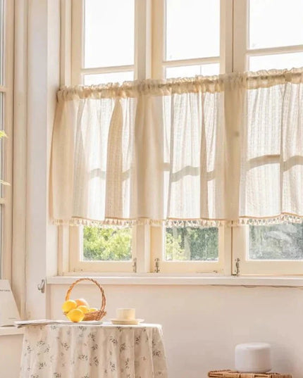 Rideau Lin - Voilage Beige Cuisine