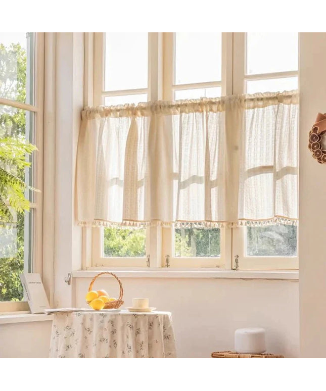 Rideau Lin - Voilage Beige Cuisine