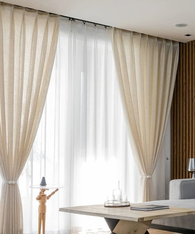 Rideau Lin - Voilage Beige
