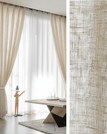 Beige lin / 150 x 250 / Plis Flamands (agrafes flamandes)