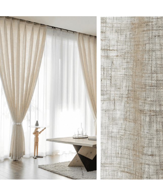 Rideau Lin - Voilage Beige