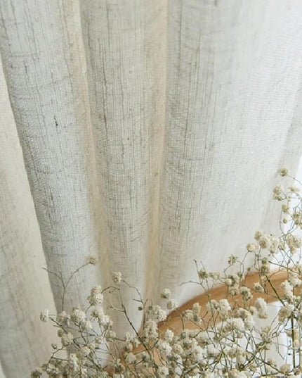 Rideau Lin - Voilage Beige Clair