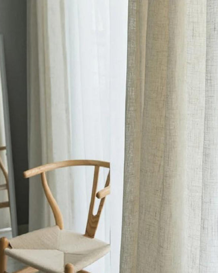 Rideau Lin - Voilage Beige Clair