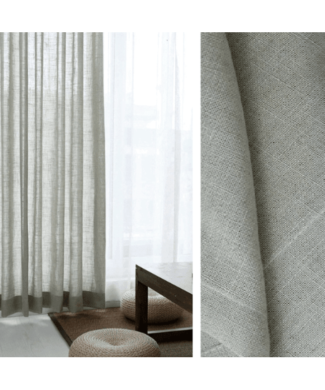 Rideau Lin - Voilage Gris