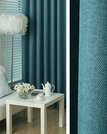 Bleu paon / 100 x 250 / Plis Flamands (agrafes flamandes)