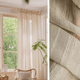 Linen Curtain – Natural Linen Colour Voile Eyelet