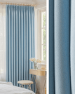 Bleu / 150 x 270 / Plis Flamands (agrafes flamandes)