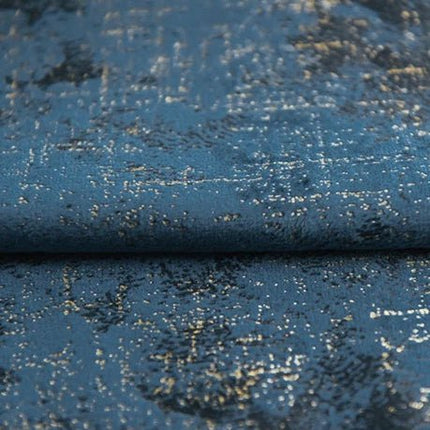 Rideau Semi Occultant - Bleu et Doré