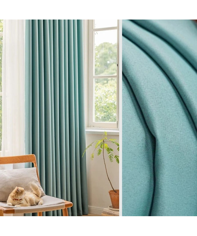 Rideau Semi Occultant - Bleu Tiffany