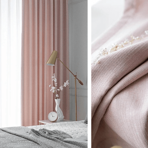 Semi-Blackout Curtain – Powder Pink