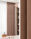 Vieux rose / 150 x 250 / Plis Flamands (agrafes flamandes)