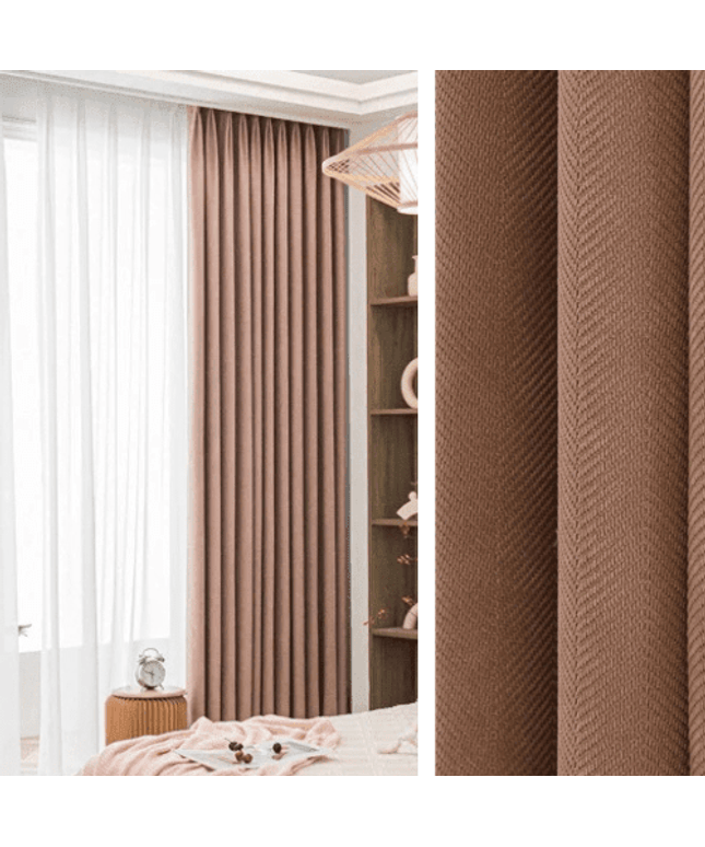 Rideau Semi Occultant - Rose Terracotta