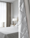 Gris clair / 100 x 250 / Galon Fronceur (crochets escargot)