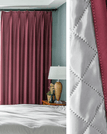 Rouge / 100 x 250 / Galon Fronceur (crochets escargot)