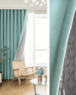 Vert d'eau / 100 x 250 / Plis Flamands (agrafes flamandes)