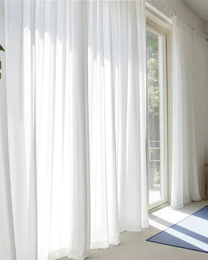 Rideau Voilage - Effet Velours Blanc
