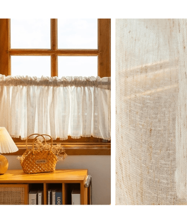Rideaux Lin - Voilage Brise Bise Naturel