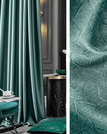 Vert sapin clair / 150 x 270 / Plis Flamands (agrafes flamandes)